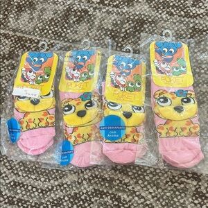 Pink and Yellow baby socks